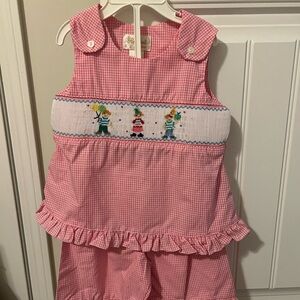 Pink Gingham Kids Matching Set